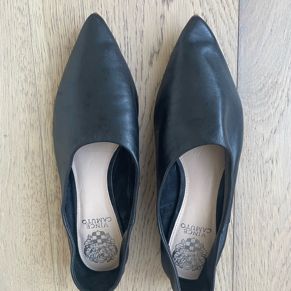 Black VINCE flats.